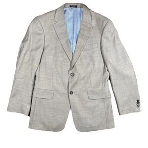 Tommy Hilfiger Men's 100% Wool‎ Tan 2 Button Blazer Suit Jacket Sport Coat
